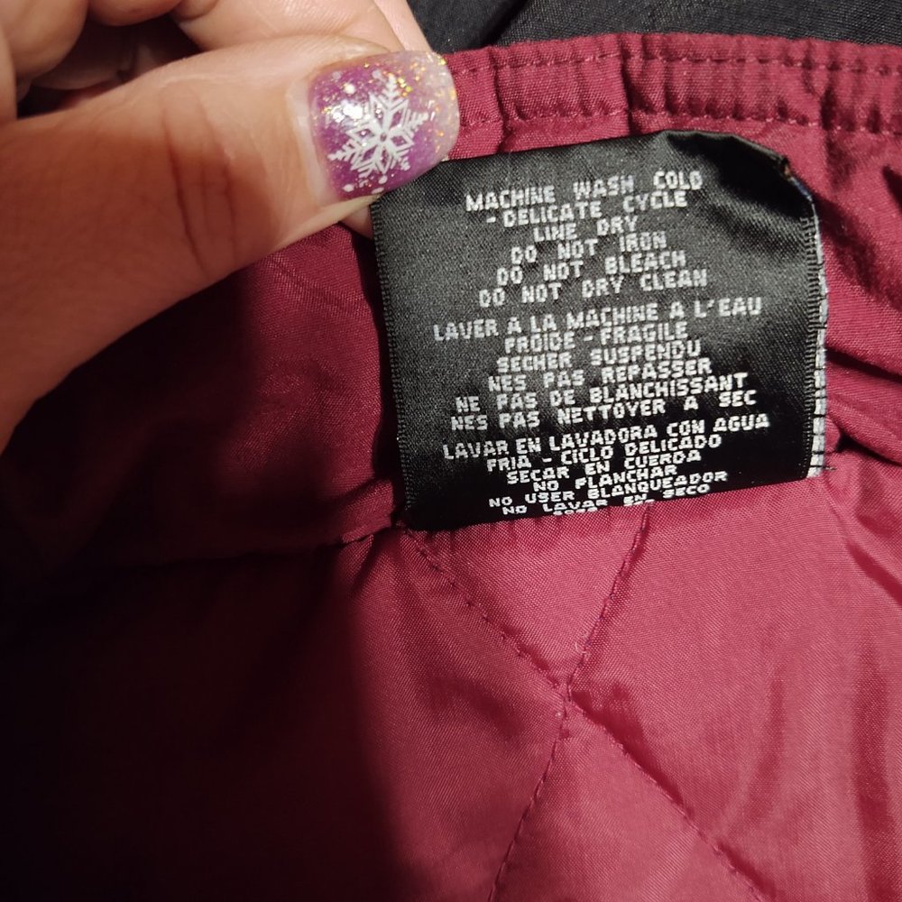 Vintage Adidas Mens Sz M Winter Jacket Trefoil Logo Maroon/Black Like New! - Picture 10 of 10